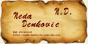 Neda Denković vizit kartica
